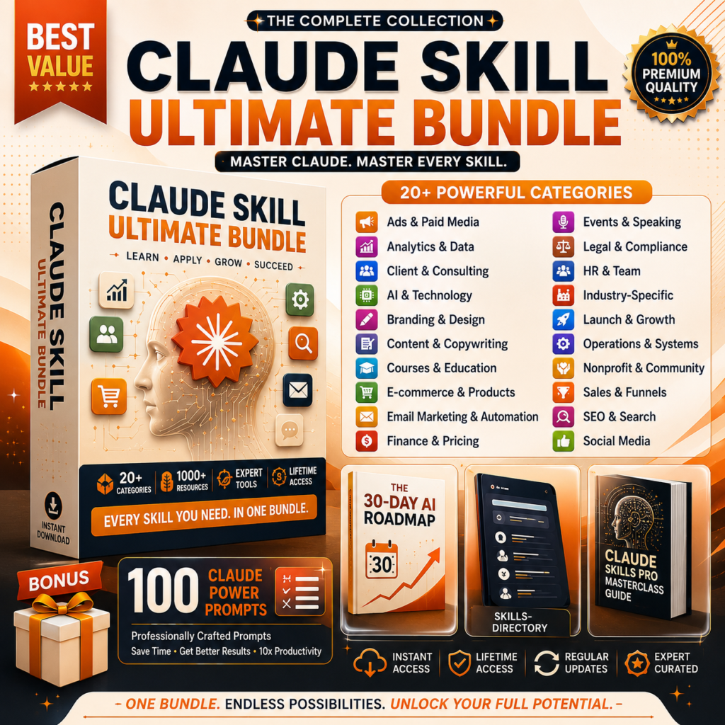 claude skill ultimate bundle poster